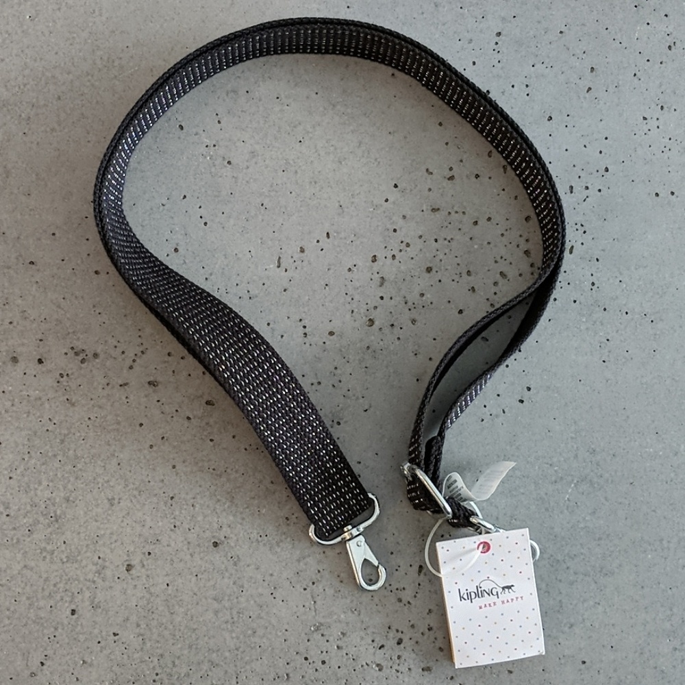 Kipling Black Sparkle Handbag Strap